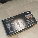 Set of 6 crystal champagne flutes