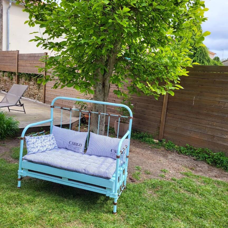 Wrought iron bench