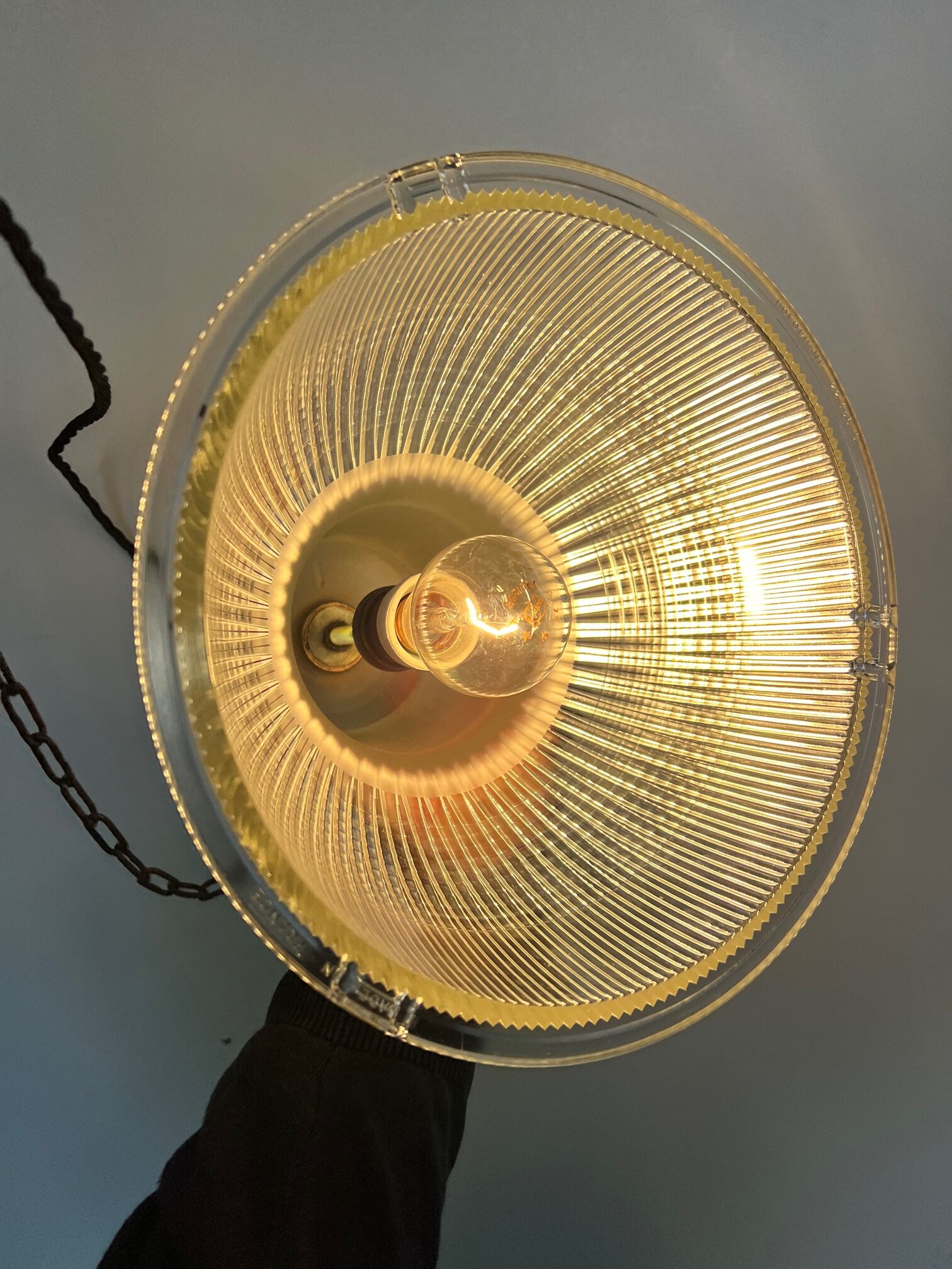 Holophane hanging lamp 1950 ø 27.5cm