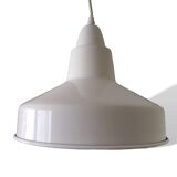 Lampe suspendue en aluminium blanc brillant blanc brillant scandinave des années 1980