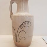 Beige ceramic vase from the 70s