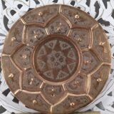 Ancient Moroccan copper tray
