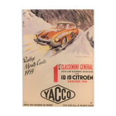 Plate metal advertising Citroën Rallye Monte-Carlo 1959