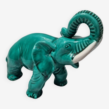 Enamelled ceramic elephant from 1950, St Clément