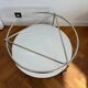 IKEA white glass coffee table by Ehlen Johansson, 1980s