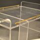 1970s Plexiglass bar trolley