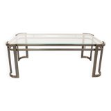 Morex vintage Italian rectangular coffee table in clear glass
