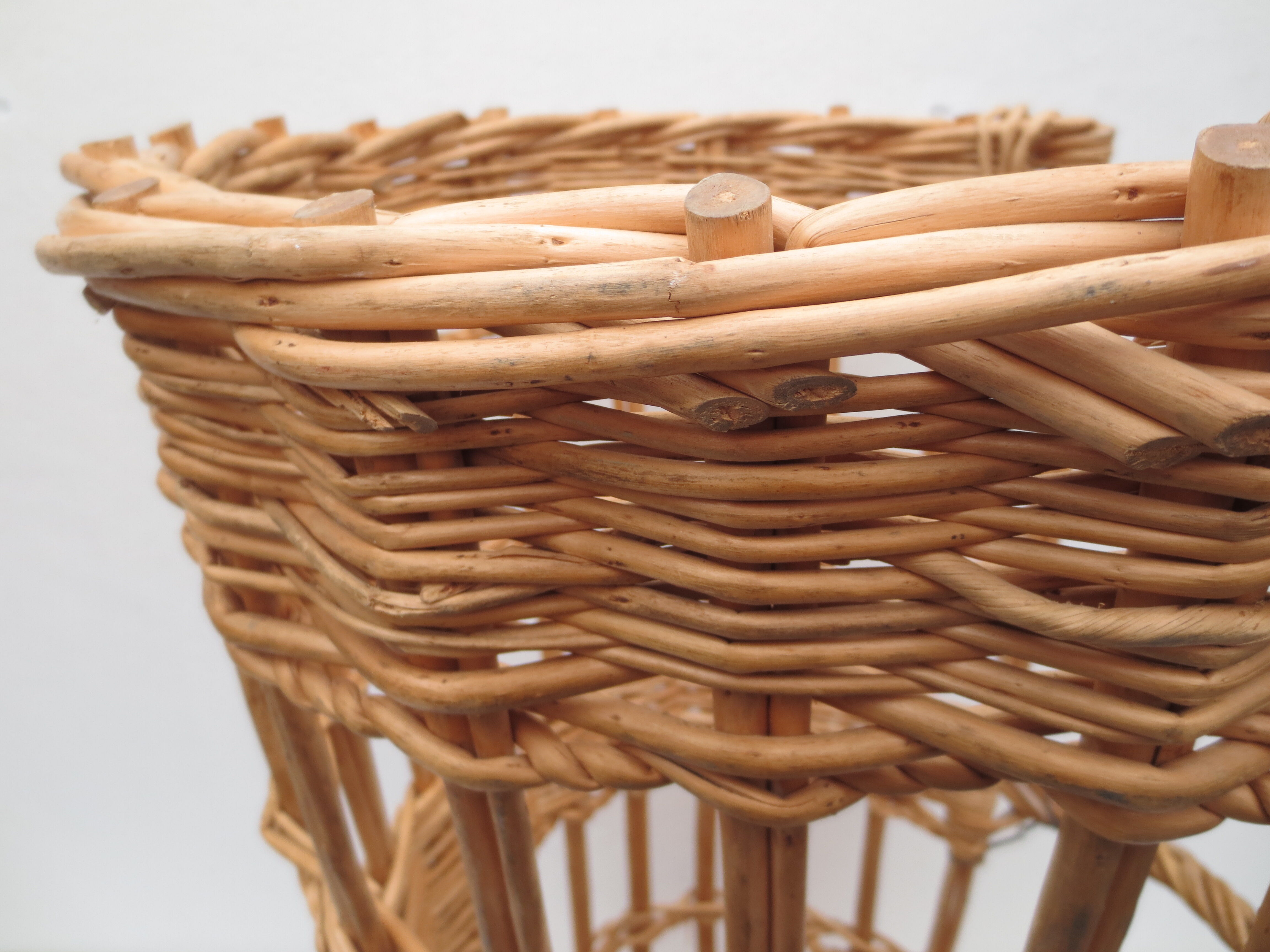 Old wicker bakery bread basket