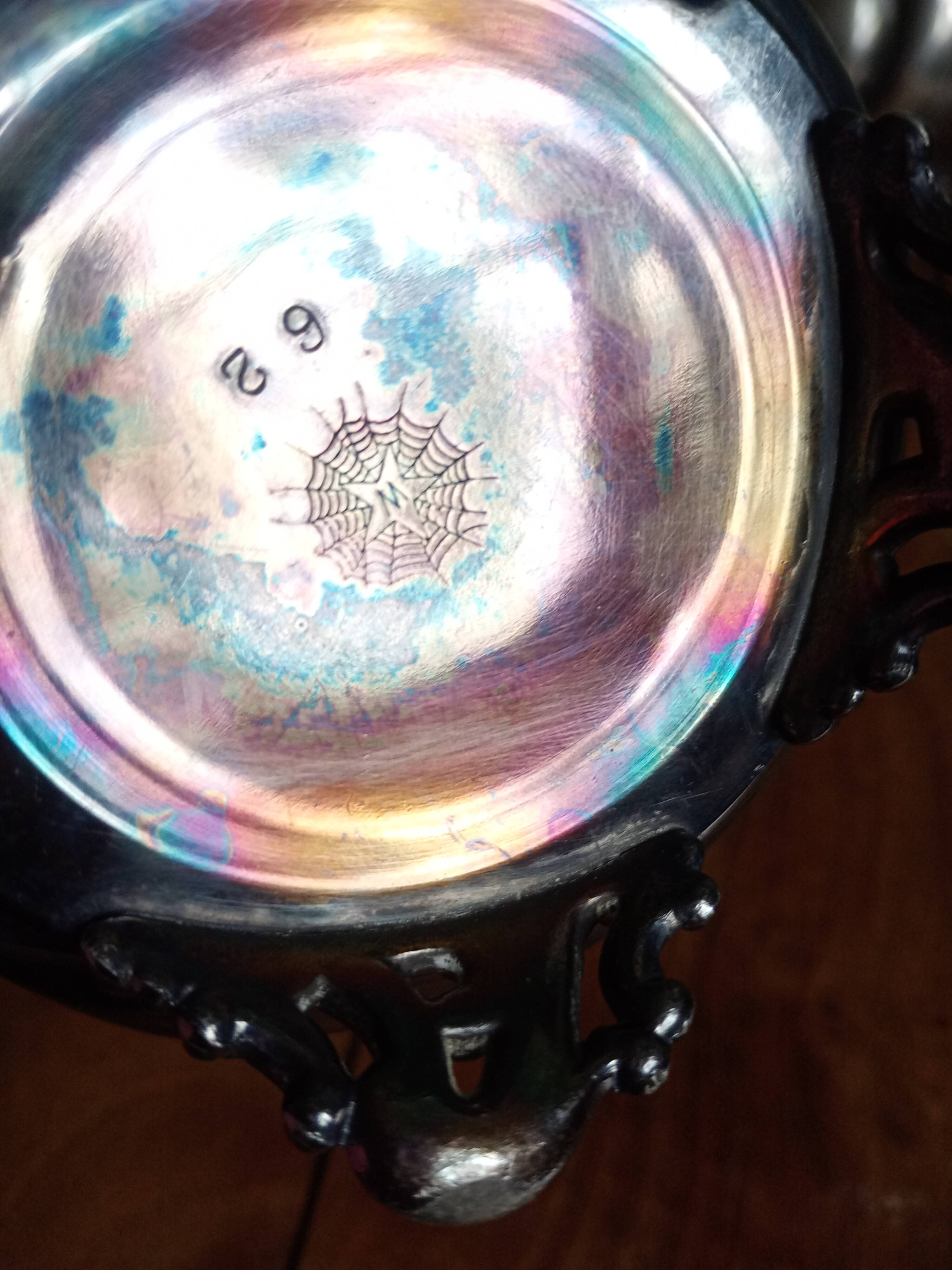 Art Nouveau - Coffee or tea service "W" - silver plated metal - Germany