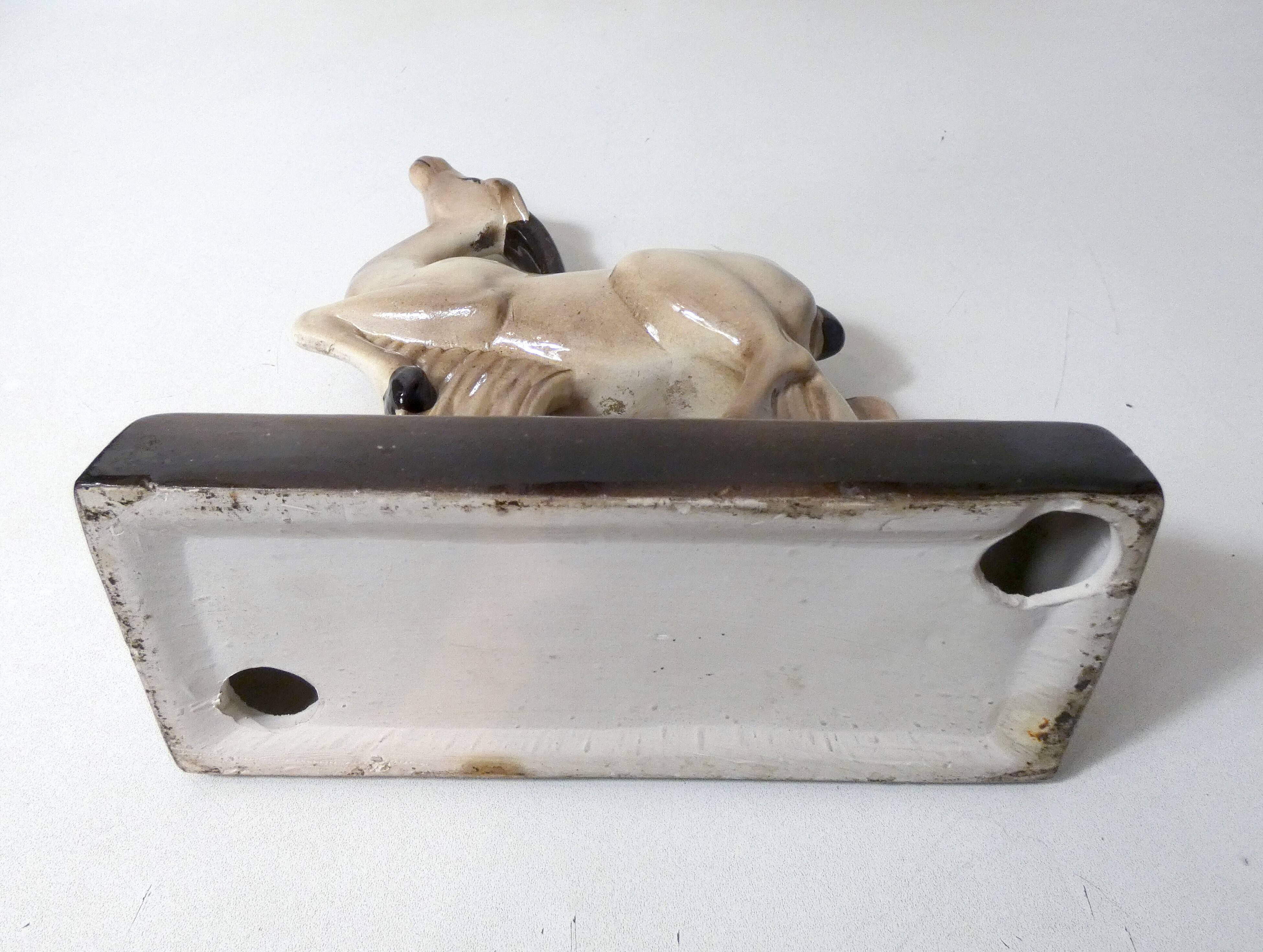 Charles Lemanceau Art Deco ceramic antelope