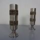 Brutalist German vases in stainless steel, 1960s, set of 2