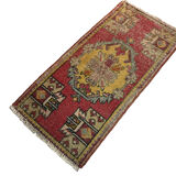 VINTAGE TURKISH PASTEL MINI RUG , 102 x 53 CM