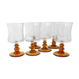 Set of 6 vintage port glasses