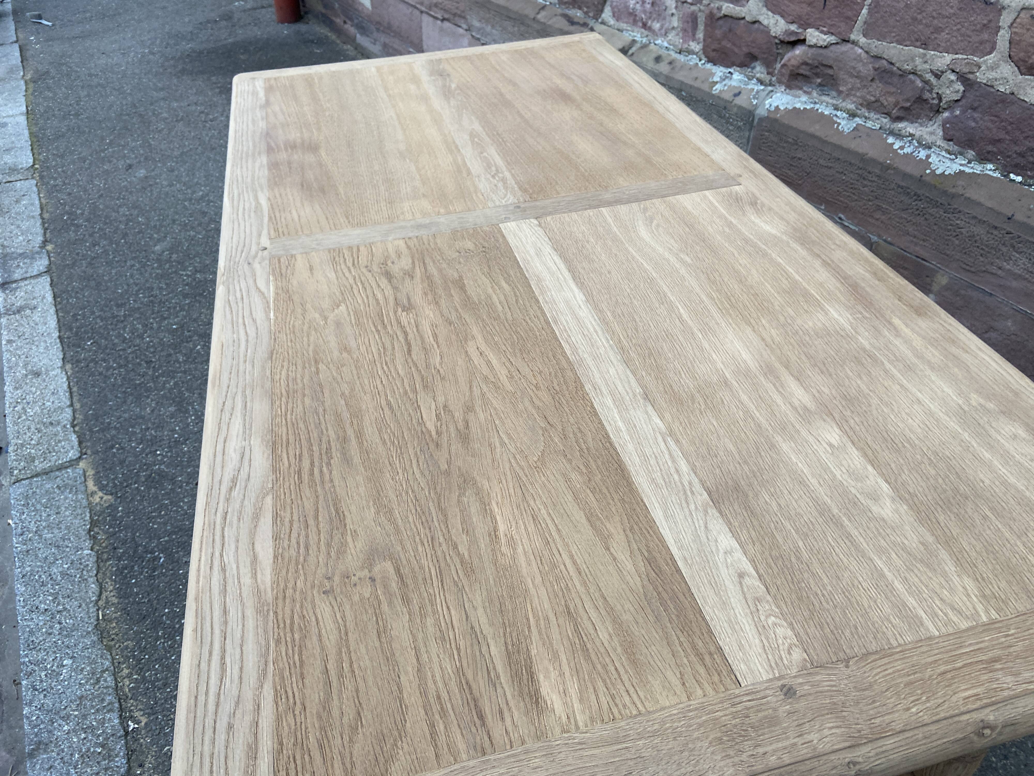 Farmhouse table natural raw oak 50s