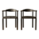 Paire de fauteuils postmodernes noirs, en plastique moulé, années 1980, Europe