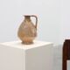 Perignem Salt-Glazed Stoneware Jug with Relief Decoration, Belgium, 1960s