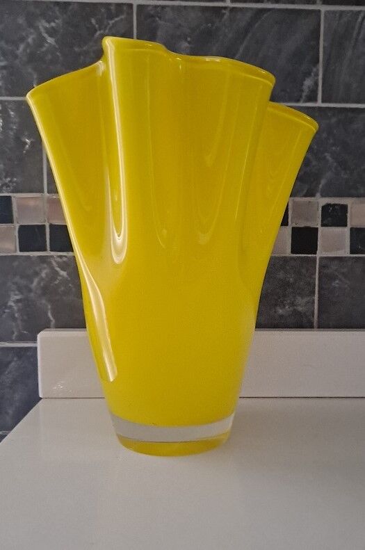 Vintage Yellow Murano Vase