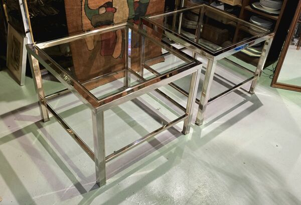 Paire de bouts de canapé ou tables d’appoint, Maison Charles, France