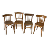 Set of 4 mismatched bistro chairs