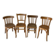 Set of 4 mismatched bistro chairs
