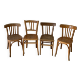 Set of 4 mismatched bistro chairs