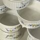 6 vintage porcelain ramekins with flowers