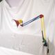 Lampe architecte, articulée, multicolore, postmoderne, 1980