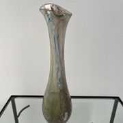 Tall vase, multicoloured handcrafted glass.
