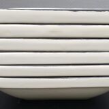 Lot of 6 square plates model Tokyo by Gien H4