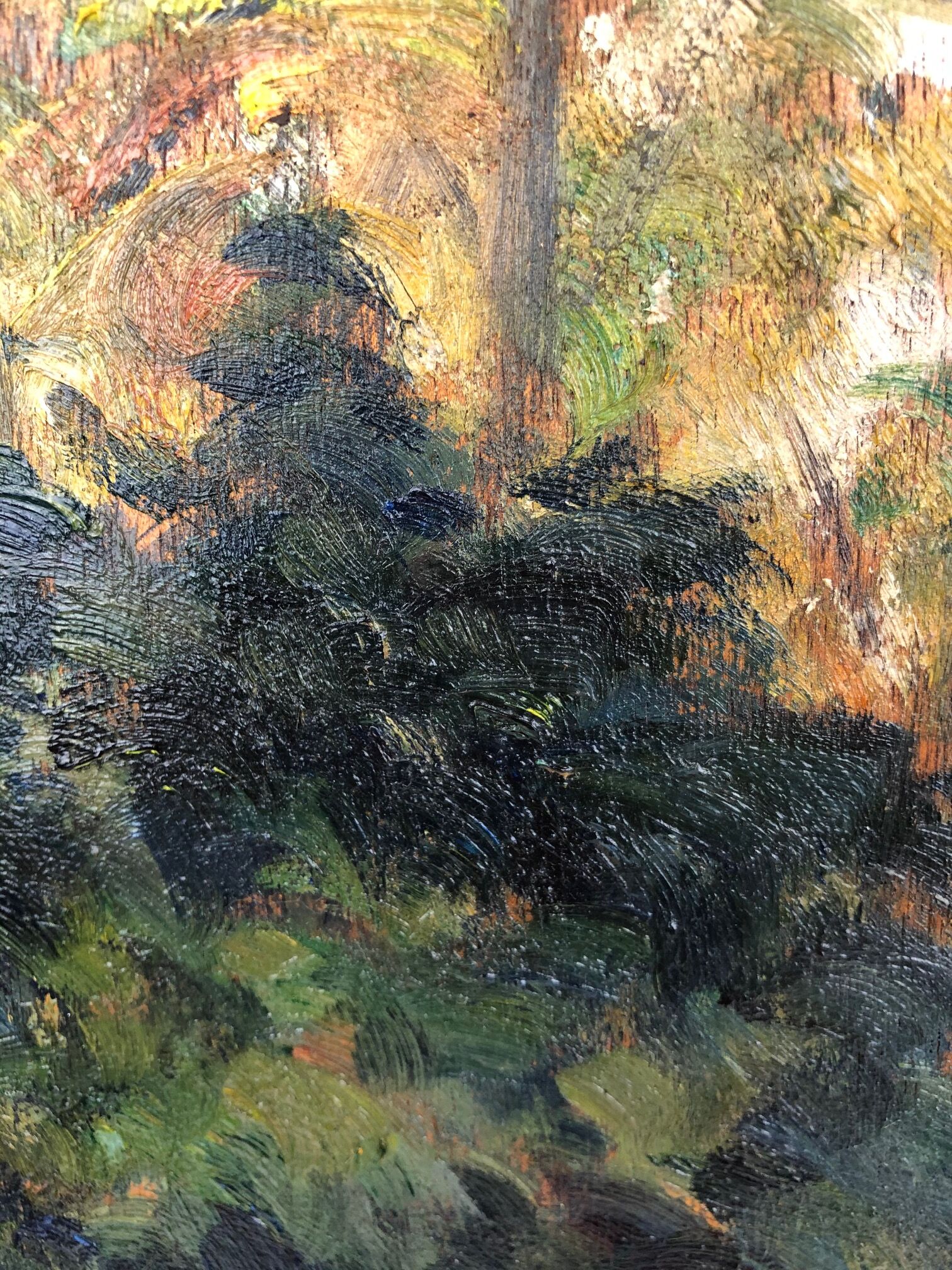 Oil on framed canvas by the painter Eugene Delaporte "Le Trianon à Versailles ", late 19th century