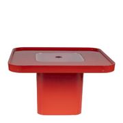 Table de canapé rouge par Peter Ghyczy pour Horn Collection