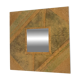 Square Wall Mirror Handmade in Wood & Gold 25x25cm