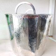 Champagne bucket circa 1960, Italian design Fratelli Cassetti, silver plated metal