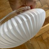 Molded glass flower wall light