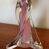 60s transparent and pink crystal lamp