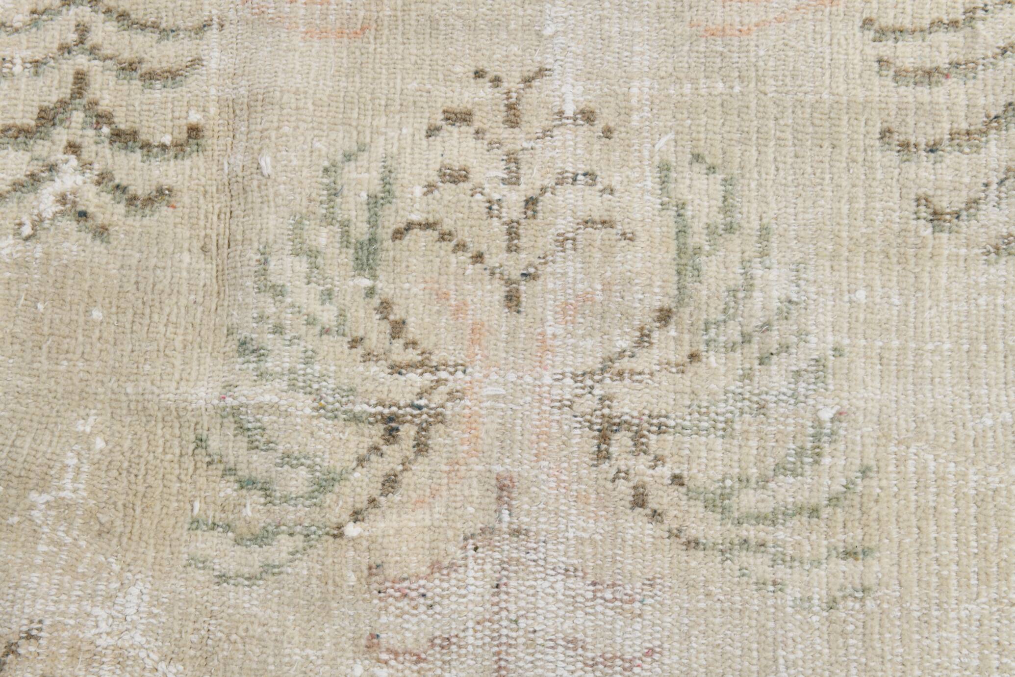 6x8 Cream Brown Floral Vintage Area Rug, 181x261Cm SK 21812