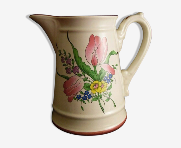 Cruche en faience de Lunéville modèle Reverbère 16.6 cm