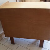Chest of drawers with compass feet in raw wood