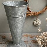 Old zinc florist's vase