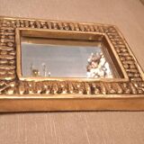 François Lembo mirror in gold ceramic