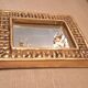 François Lembo mirror in golden ceramic