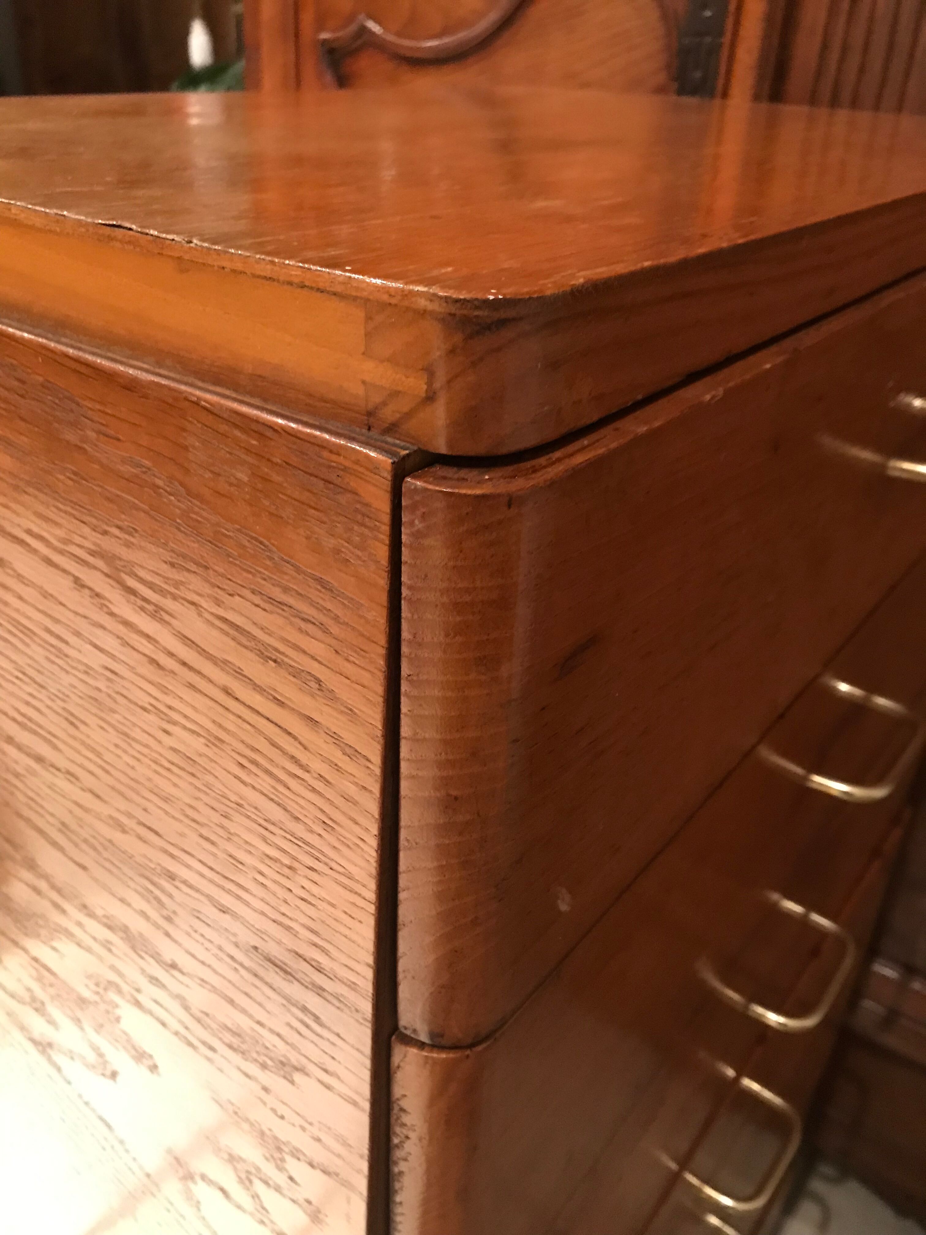 Semainier chiffonnier vintage chêne 1970