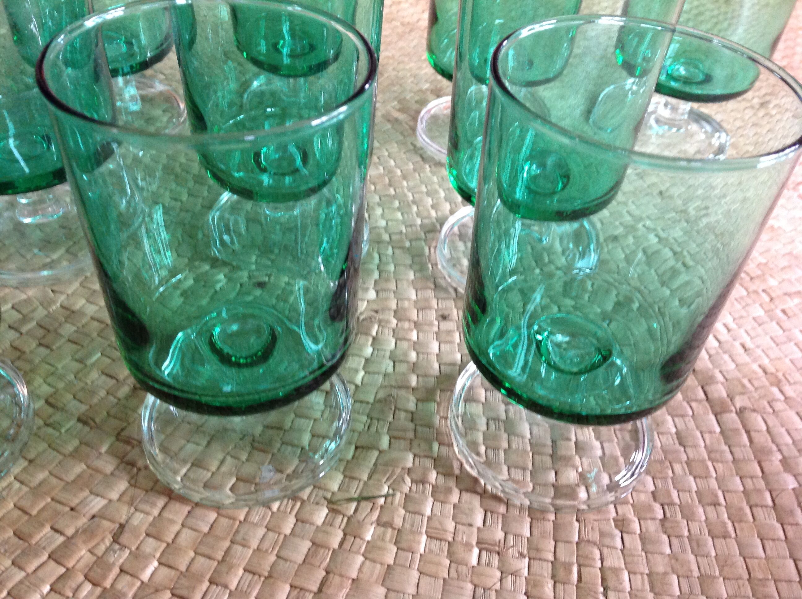 Series of 12 walking glasses