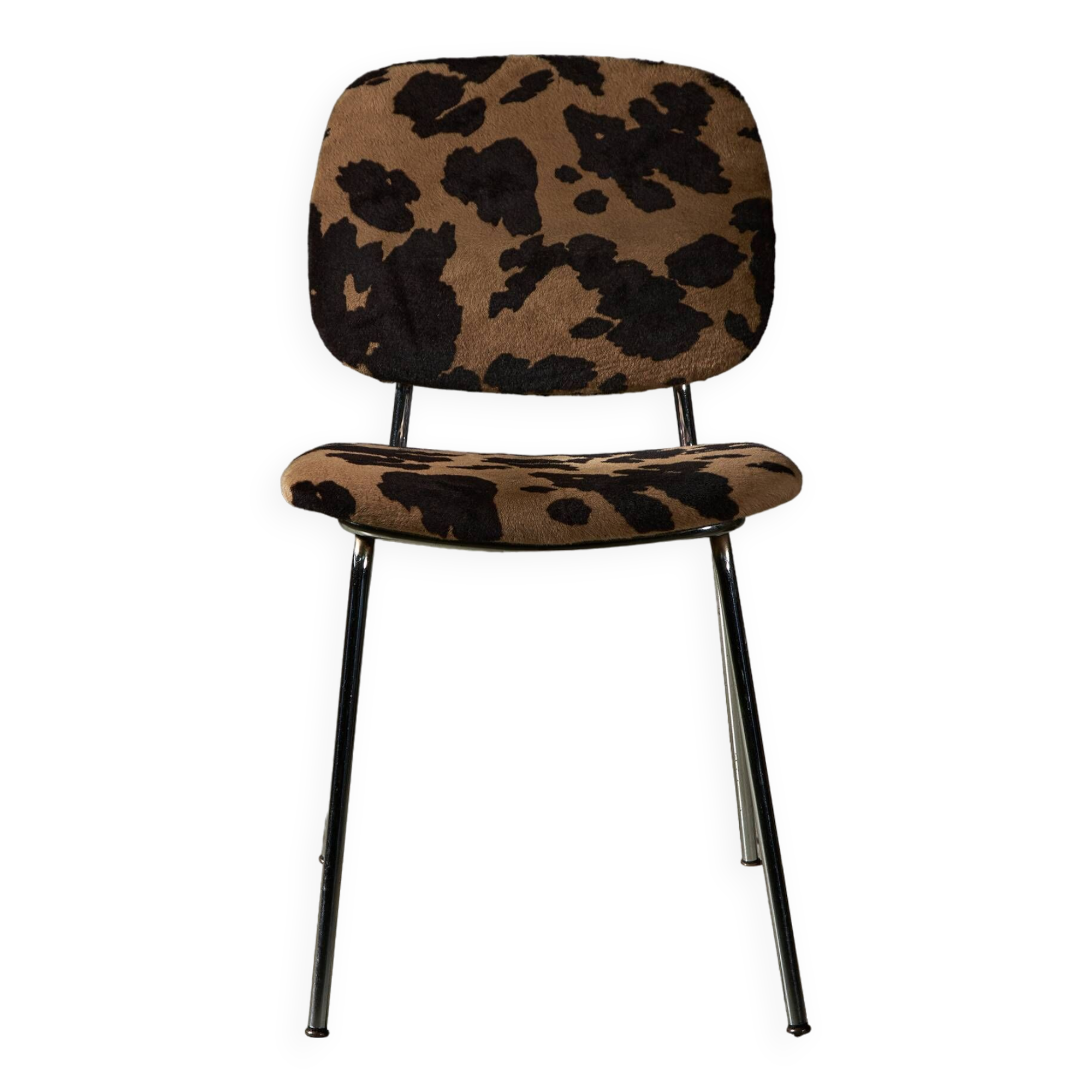 Printed Faux Fur Chair