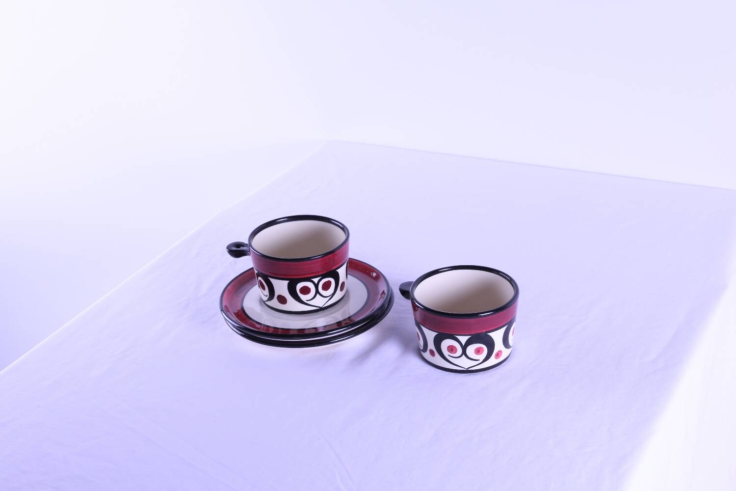 2 tasses et 2 coupelles Saint Jean de Bretagne