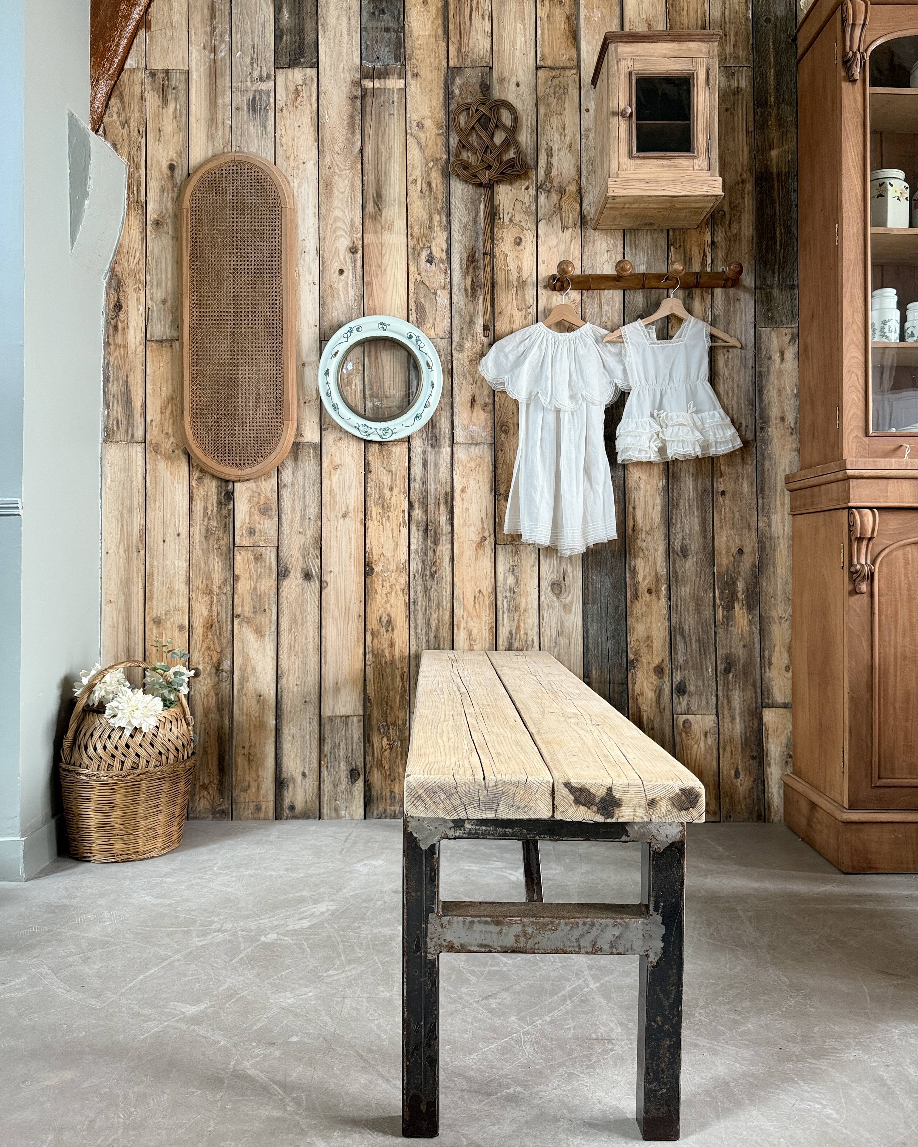 Vintage industrial bench (refurbished)