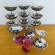Set of 12 stainless steel bowls from the 1970s.