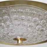 Vintage brass and crystal suspension by Carl Fagerlund for Orrefors
