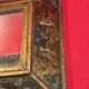 Old Italian mirror, eglomise glass in pareclose, recent central mirror