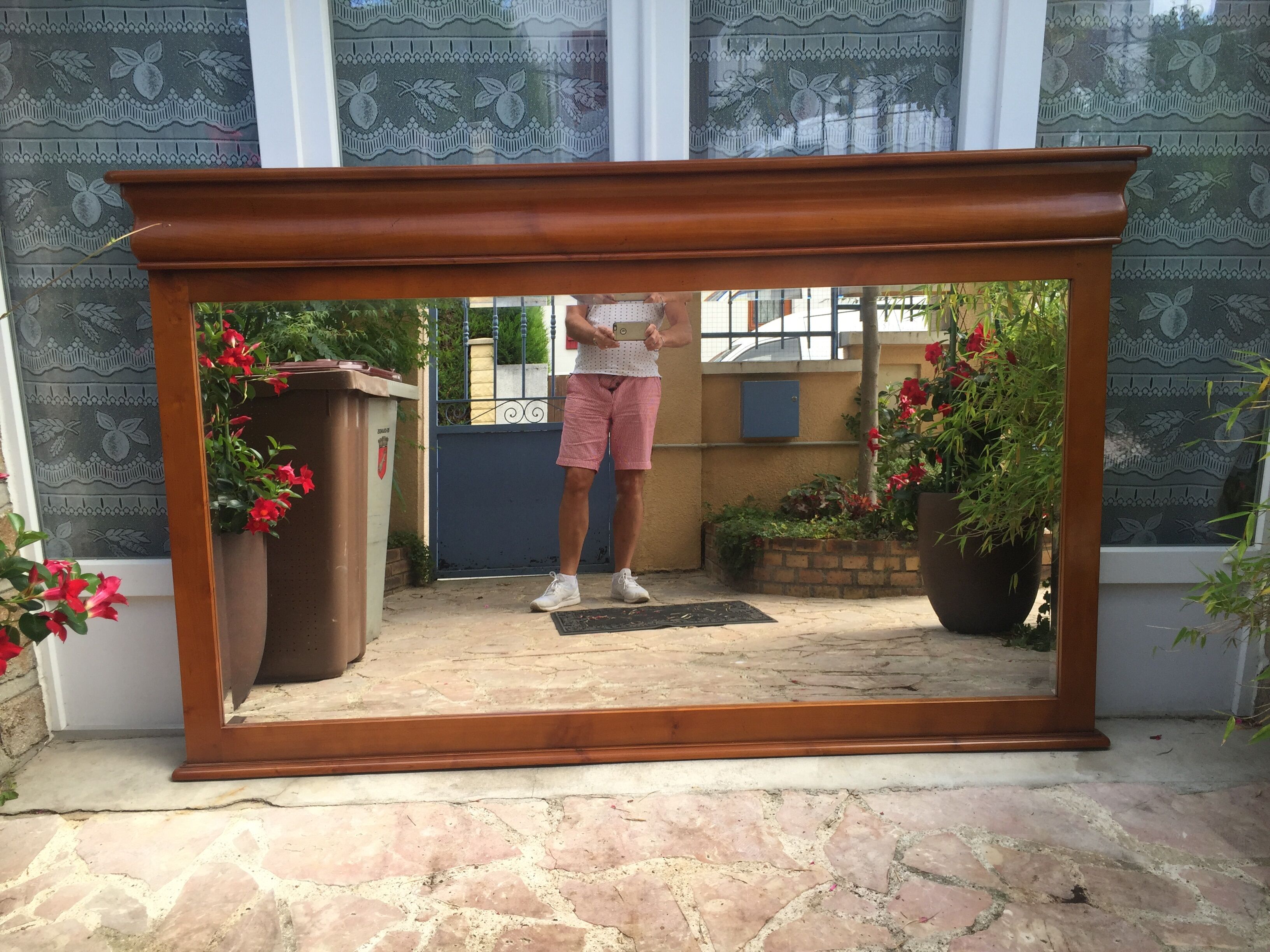 190x117cm wooden mirror